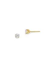 Diamond Round Tulip Stud Earrings in 14K Yellow Gold, 0.25 ct. t. w.