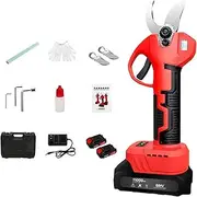 Cordless Pruners, 300W Portable Battery Powered Cordless Pruners, Light Weight, Power Display, Large Capacity Lithium Battery, Maximum Cutting Diameter 25Mm, Garden Branch Electric Scissors XL