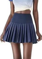 [1a1a] Pleated Tennis Skirt Golf Skorts Skirts for Women with Shorts Pockets High Waisted Athletic Skirt Womens Skort