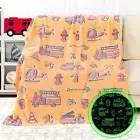 Throw Blanket Cartoon Woven Sofa Covers Modern Multicolor Light Machine Washable