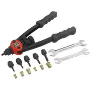SAE Metric Thread Setting Nut Riveter Insert Rivet Riveting Tool Kit Set Setter