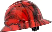 ACERPAL Full Brim Non-Vented Gloss Finish Art Design OSHA Hard Hat with 6 Point Suspension