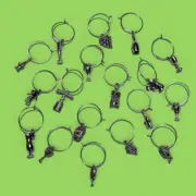 Silver Wine Themed Pendant Stemware Drink Charms Markers Set of 6 Assorted