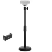 Webcam Stand for Desk, Webcam Tripod Camera Stand with Phone Holder Desktop W...