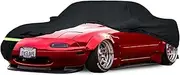 YIXIN Waterproof Car Covers for 1989-2022 Mazda Miata/MX-5 Car Cover 190T Covers Customer Fit 100% Waterproof Windproof Strap & Double Door Zipper Up to 160” L (Mazda Miata（ 1989-2022), Black