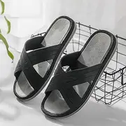 [JSMY] Open Toe Slide Slippers Sandals and Slippers Summer Home Indoor Bathroom Bath Sandals Home Wear Men's Home Non-Slip Shoes Soft Sandals (Size : 40)