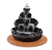 Ceramic Incense Waterfall Burner Backflow Smoke Censer Holder+ 100 cones