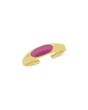 Sterling Forever 14K Over Silver Enamel Raspberry Open Signet Ring