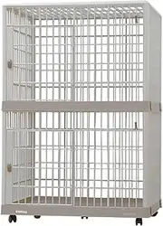 Cat Cage Indoor, Cat Enclosures, Cat Playpen, Resin, Kitten Cage, Encrypted Fence, with Universal Wheels, Beige, Cat House, for Cat, Easy to Use(32.6x22.2x46.8in)