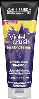 John Frieda Violet Crush Intensive Silver Shampoo - Anti-Yellowing - Also Against Orange Tones - With Purple Pigments 250ml