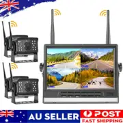7" Digital Wireless Quad DVR Monitor Rear View Backup Camera For Caravan Truck