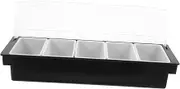 PEPLAYTAL Compartment Seasoning Box Snack Serving Container Plastic Fruit Box Airtight Lid