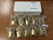 10 Keyed Alike LOCK 5340-00-838-5266 AA 59486-1AB10S2 Padlock Set Chain