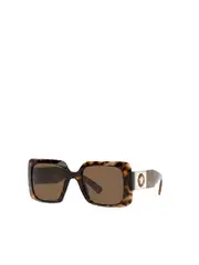 Versace Medusa Stud Square Sunglasses O4405 in Havana