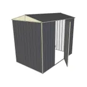 Build-a-Shed 1.5 x 2.3 x 2.3m Single Hinged Side Door Gable Shed - Grey