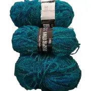 (3) NOS Spectrum Yarn Wool Acrylic, 3.5 oz Chunky Nile N05 100gr Skein England