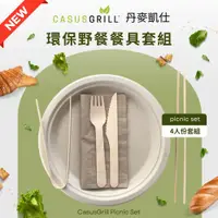 在飛比找PChome24h購物優惠-CasusGrill 丹麥凱仕野餐餐具組(4人份)