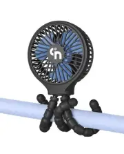 WiHoo Mini Handheld Stroller Fan - Personal Portable Car Seat Baby Fan Flexible