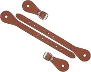 [AKOOSY] Elegant Metal Buckle Riding Belt Vintage Fake Leather Straps 2pcs for Boot Adjustment