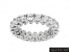 3.20Ct Round Diamond Shared Prong Accent Eternity Band Ring 14k White Gold F VS2