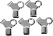 TIDTALEO 5pcs Radiator Exhaust Valve Heater Vent Radiator Valves Radiator Bleed Key Air Plumbing Keys Heater Bleed Keys Air Valve Radiator Bleeder Radiator Utility Key Silver Zinc Alloy