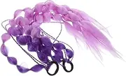 Baluue 2pcs Bubble Ponytail Hair Extension Wig for Easy to Wear Decorative with Hair Tie for Parties and Everyday Style and Scalp