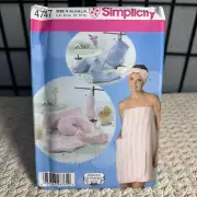 Simplicity 4747 Misses Bath Wrap & Accessories Sewing Pattern Sizes XS-XL