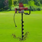 1500W Electric Post Hole Digger , Head Planting Fence & 2 Drill Bits Earth Auger