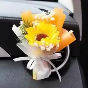 Small Bouquet Car Air Freshener Vent Clips Mini Dried Flower Bouquet Car Air Conditioning Outlet Perfume Clip Decoration Car Essential Oil Diffuser Vent Clip Auto Interior Accessories