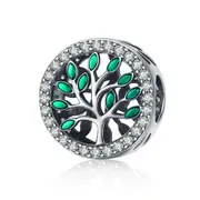 Silver plating Tree of Life Tree Leaves Beads Fit Charms Bracelets DIY Jewelry