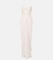 [Maria Lucia Hohan] Maria Lucia Hohan Lorelai draped silk muslin gown AU 6 pink