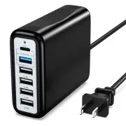 USB C Charging Station Fast Wall Charger USBC Charging Power Hub for Multiple...