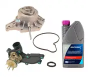 Water Pump +Thermostat + Coolant Kit for Audi 3.0L V6 A6 A7 A8 Quattro Q5 S4 S5 (for: Audi)