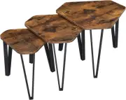 Nesting Coffee Table, Set of 3 End Tables for Living Room