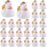 24 Pcs Unicorn Rubber Ducks Mini Rubber Ducks Bulk Small Rainbow Unicorn Duck...