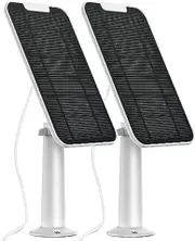 FOHOA 2 Pack 5V/4W Solar Panel Power for Home Security Cameras with Micro USB Port