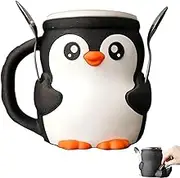 Cute Penguin Ice Cream Pint Holder, Reusable The Penguin Ice Pint Holder, Fun Penguin-Inspired Design Ice- Cream -Pints, Pepples Leak Proof Popsicle Cozy Beer Can Cup Sleeve (1PC)