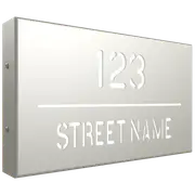 ProtectorAl 380 x 220mm Surfmist Aluminium Cut Through Custom House Box Sign