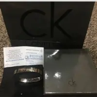 在飛比找Yahoo!奇摩拍賣優惠-中性Calvin  klein  CK經典logo手環(專櫃