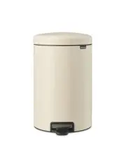 New Icon Step Trash Can (5.3 Gal/Soft Beige) Soft Closing Kitchen Garbage/Rec...