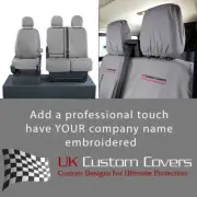 VW CRAFTER TIPPER FRONT SEAT COVERS & EMBROIDERY (2024 ONWARDS) GREY 308 GEM