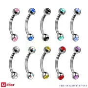 2-10PCS Eyebrow Barbell Stud Earring Tragus Daith Ring Body Piercing Jewellery
