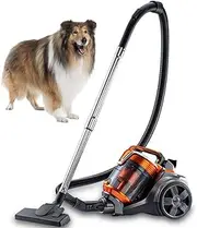 Bagless Cylinder Vacuum Cleaner, 3600W Cyclonic Carpet and Hard Floor Cleaner, HEPA Filter, Lightweight and Low Noise, Extendable Hose, Comes with Attachments
