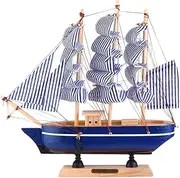 ULDIGI Unique Cm Pirate Ship Model Wooden Sailing Boat Decor for Office Car Home