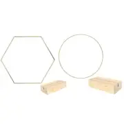 Circle Hexagonal Metal Frame for Backdrop Storage Bag Desktop Arch Design