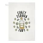 Crazy Tequila Lady Stars Tea Towel Dish Cloth Funny Joke Drunk Mum Mothers Day