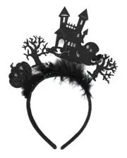 Black Haunted House Costume Headband