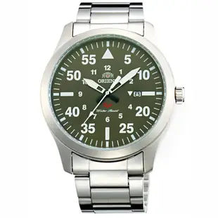 ORIENT 東方錶 SP 系列 飛行運動石英錶-綠色/44mm