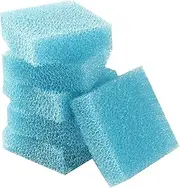 Aussio (6-Pack, Blue) 3.25x3.25x1 Aquarium Cleaner for Glass Walls Fish Tanks, Aquarium Glass Cleaning Tool Won't Scratch Glasses, Aquariums Sponge for Turtle Fish Tank
