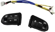 MKVAXR Car Cruise Control Button, for Kia, for Sportage 2011-2016 Car Parts Steering Wheel Button Audio Channel Constant Speed Cruise Control Button Volume Switch Car Steering Wheel Switch Kit(BLACK S